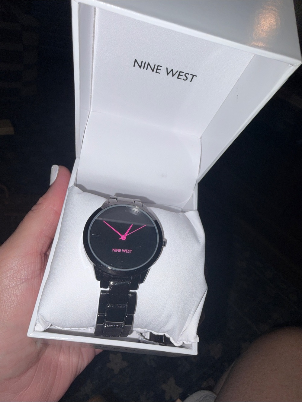 Nine West Black Watch with Pink Hands